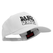 Dance Dance Embroidered Solid Cotton Twill 5 Panel Prostyle Snap Cap - White OSFM