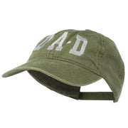 DAD Grey Letter Embroidered Washed Cotton Cap