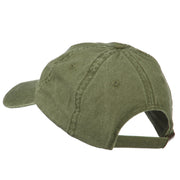 DAD Grey Letter Embroidered Washed Cotton Cap