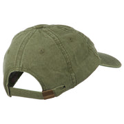 DAD Grey Letter Embroidered Washed Cotton Cap