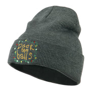 Deck the Halls with Lights Embroidered Beanie