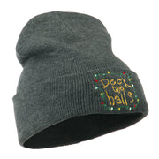 Deck the Halls with Lights Embroidered Beanie