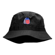 US Dog Tags Embroidered Cotton Bucket Hat