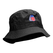 US Dog Tags Embroidered Cotton Bucket Hat