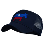 The Democratic Donkey Embroidered Mesh Cap