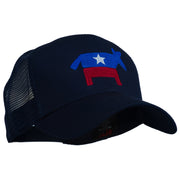 The Democratic Donkey Embroidered Mesh Cap