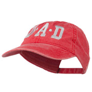 DAD Grey Letter Embroidered Washed Cotton Cap