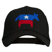 The Democratic Donkey Embroidered Mesh Cap