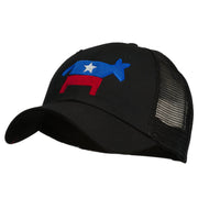 The Democratic Donkey Embroidered Mesh Cap