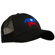 The Democratic Donkey Embroidered Mesh Cap