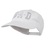 DAD Grey Letter Embroidered Washed Cotton Cap