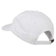 DAD Grey Letter Embroidered Washed Cotton Cap