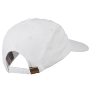 DAD Grey Letter Embroidered Washed Cotton Cap