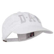 DAD Grey Letter Embroidered Washed Cotton Cap