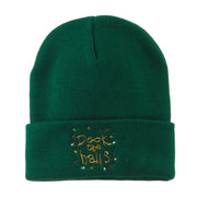 Deck the Halls with Lights Embroidered Beanie