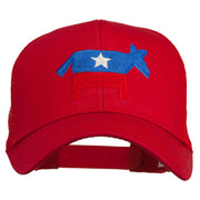 The Democratic Donkey Embroidered Mesh Cap