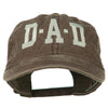 DAD Grey Letter Embroidered Washed Cotton Cap