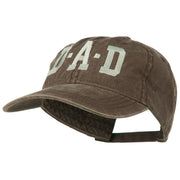 DAD Grey Letter Embroidered Washed Cotton Cap