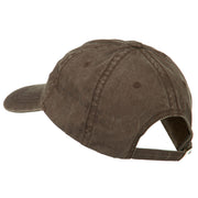 DAD Grey Letter Embroidered Washed Cotton Cap