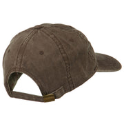 DAD Grey Letter Embroidered Washed Cotton Cap