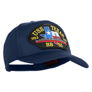 USS Texas 1912 1948 BB 35 Patched Solid Cotton Twill 5 Panel Prostyle Snap Cap - Navy OSFM