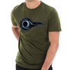 Galaxy Black Hole Graphic Design Ring Spun Combed Cotton Short Sleeve Deluxe Jersey T-Shirt - Army-Green XS