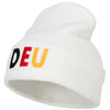 Germany DEU Flag Embroidered Long Beanie