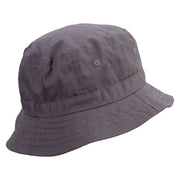 Lucky Coins Embroidered Pigment Dyed Bucket Hat - Charcoal OSFM