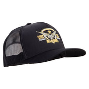 Ranger Mess with The Best Die Like The Rest Five Panels Pro Style Trucker Mesh Cap - Black OSFM