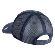 Air Force Pilot Veteran Embroidered Low Profile Special Cotton Mesh Cap - Navy OSFM