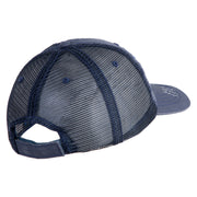 Air Force Pilot Veteran Embroidered Low Profile Special Cotton Mesh Cap - Navy OSFM