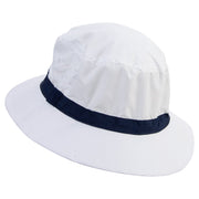 Hawaii Map State Flag Symbol Embroidered Oversized Water Repellent Brushed Golf Hat - White-Navy XL