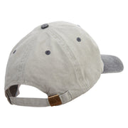 I Love Dance Embroidered Pigment Dyed Wash Cap - Beige-Black OSFM