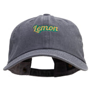 Lemon Text Cotton Twill Premium Pigment Dyed Cap - Grey OSFM