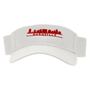 Nashville Skyline Embroidered Cotton Twill Sun Visor - White OSFM