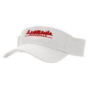 Nashville Skyline Embroidered Cotton Twill Sun Visor - White OSFM