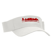 Nashville Skyline Embroidered Cotton Twill Sun Visor - White OSFM