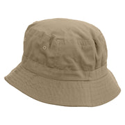 Lucky Coins Embroidered Pigment Dyed Bucket Hat - Khaki OSFM