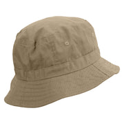 Lucky Coins Embroidered Pigment Dyed Bucket Hat - Khaki OSFM