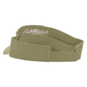 Nashville Skyline Embroidered Cotton Twill Sun Visor - Khaki OSFM