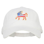 Donkey USA Flag Embroidered Washed Buckle Cap