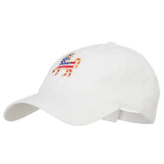 Donkey USA Flag Embroidered Washed Buckle Cap