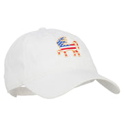 Donkey USA Flag Embroidered Washed Buckle Cap