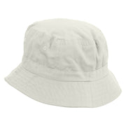 Lucky Coins Embroidered Pigment Dyed Bucket Hat - White OSFM