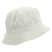 Lucky Coins Embroidered Pigment Dyed Bucket Hat - White OSFM