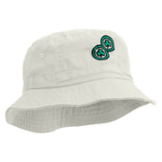 Lucky Coins Embroidered Pigment Dyed Bucket Hat - White OSFM