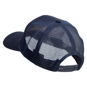 Ranger Mess with The Best Die Like The Rest Five Panels Pro Style Trucker Mesh Cap - Navy OSFM