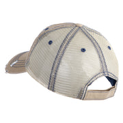 Air Force Pilot Veteran Embroidered Low Profile Special Cotton Mesh Cap - Khaki OSFM