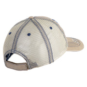 Air Force Pilot Veteran Embroidered Low Profile Special Cotton Mesh Cap - Khaki OSFM