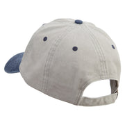 I Love Dance Embroidered Pigment Dyed Wash Cap - Beige-Navy OSFM